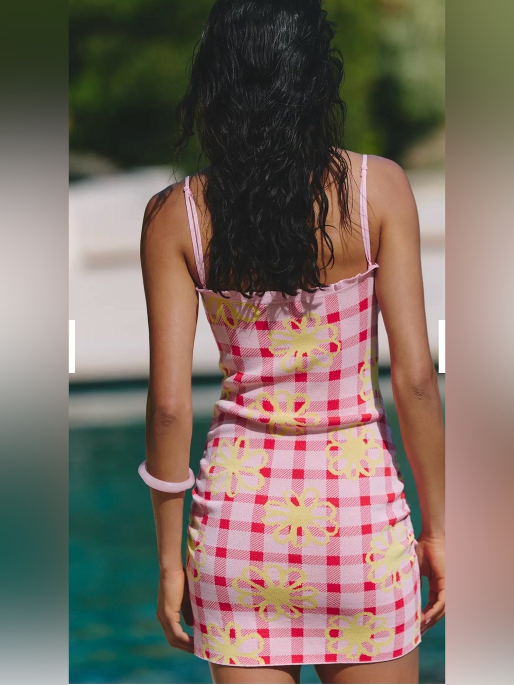 NWT Farm Rio x Anthropologie Knit Cutout Pink Mini Dress Size M - Picture 2 of 9